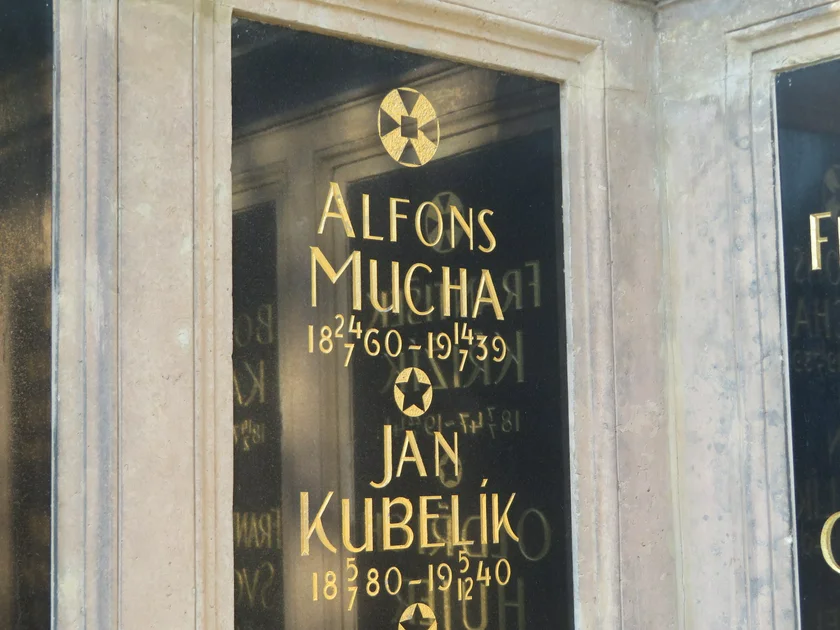 Alfons Mucha's tomb in Slavín. Photo: Raymond Johnston