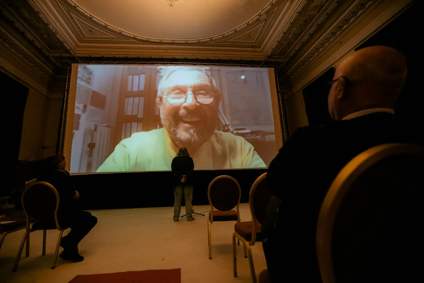 Alvin Curran appeared last year via video. Photo: Marienbad Film Festival