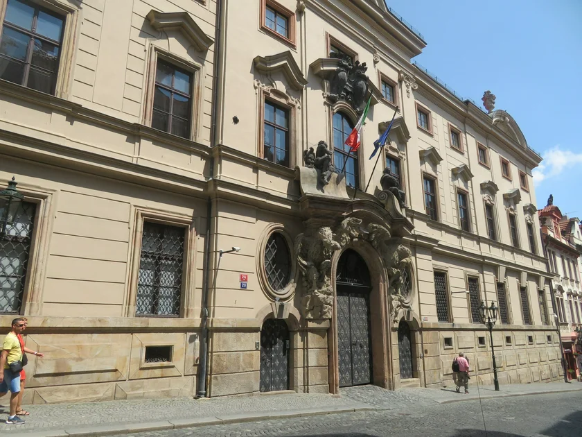 Italian Embassy on Nerudova Street, with parts by Jan Blažej Santini. Photo: Raymond Johnston