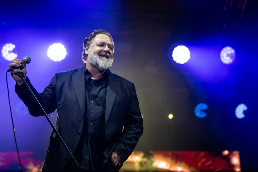 Russell Crowe performs with his band. Photo: KVIFF