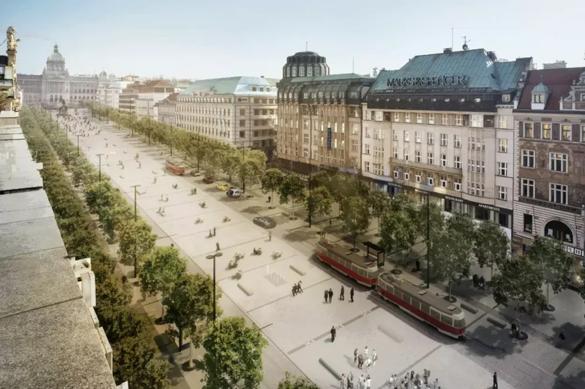 Visualization of Wenceslas Square. Image via Praha.EU