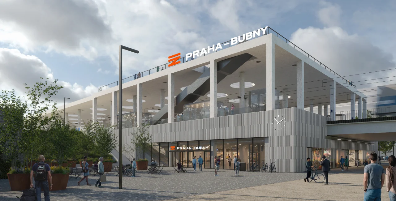 Visualization of the Praha-Bubny station. Image: SŽ