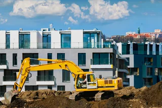 Construction of new houses in Prague's Holešovice. Photo via iStock by Castka.