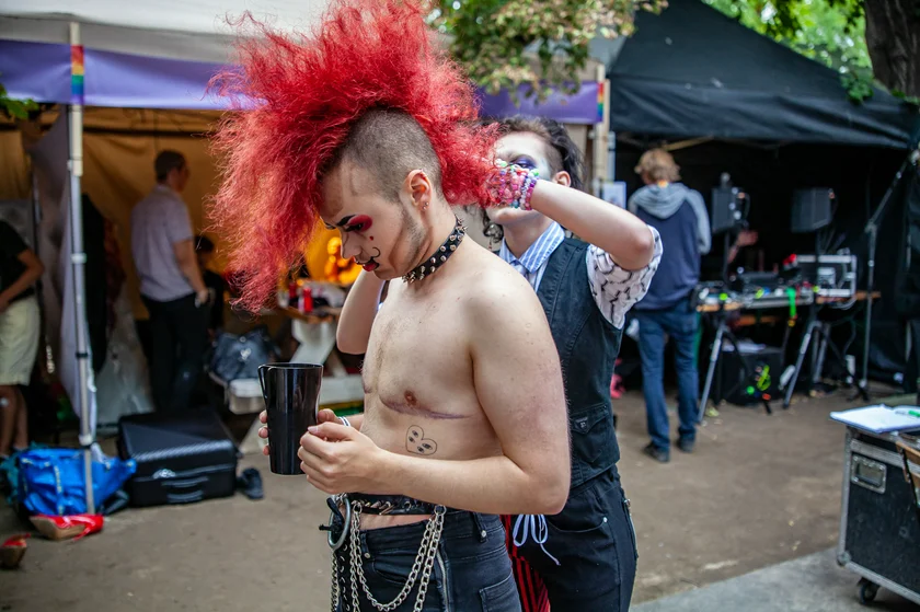 Another performer at Pride Village. (Photo: Facebook.com/PraguePrideCZ)