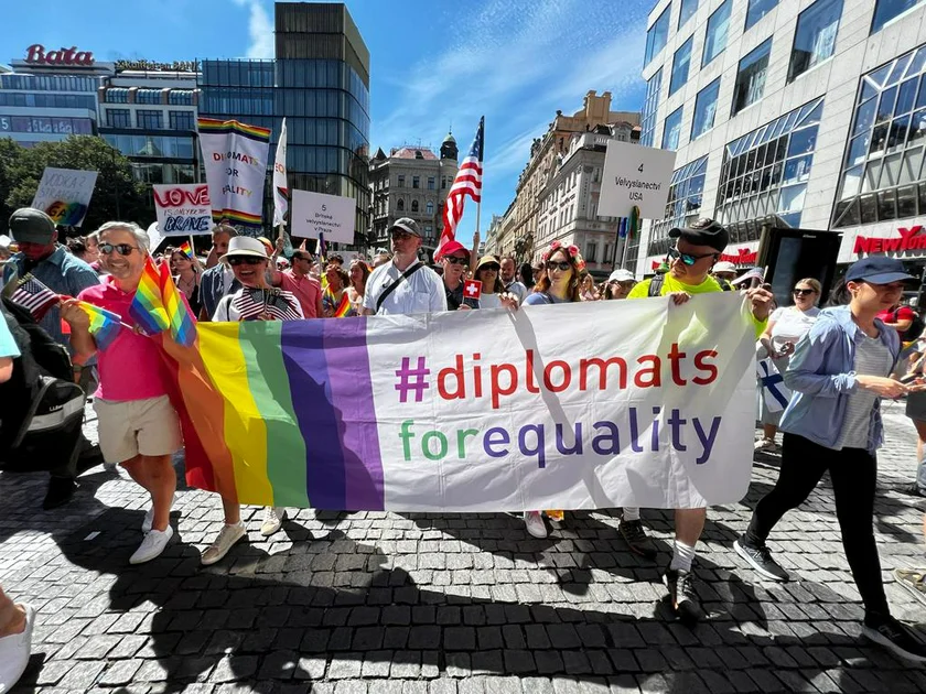 The US embassy team at Prague Pride 2023