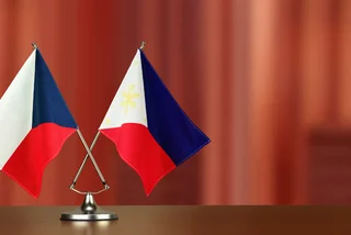 The flag of Czechia (left) and the Philippines. (iStock -