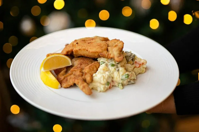 Carp and potato salad by Cafe Imperial is avaialable for delivery / photo via Cafe Imperial Facebook