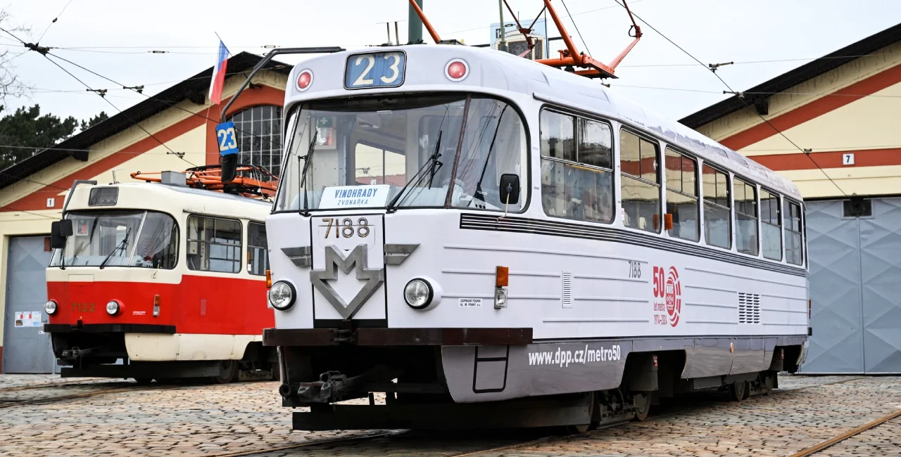 Prague celebrates 50 years of metro service with retro tram design