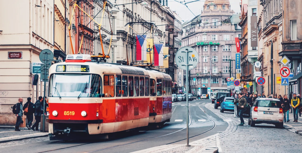 Tram in central Prague. Photo: iStock / borchee