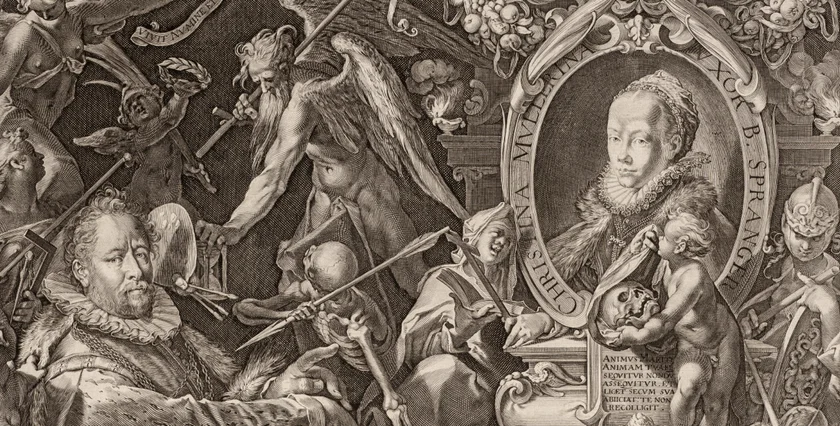 egidius Sadeler after Bartholomeus Spranger, Allegorical Portrait of Bartholomeus Spranger and Christina Muller, 1600, NGP