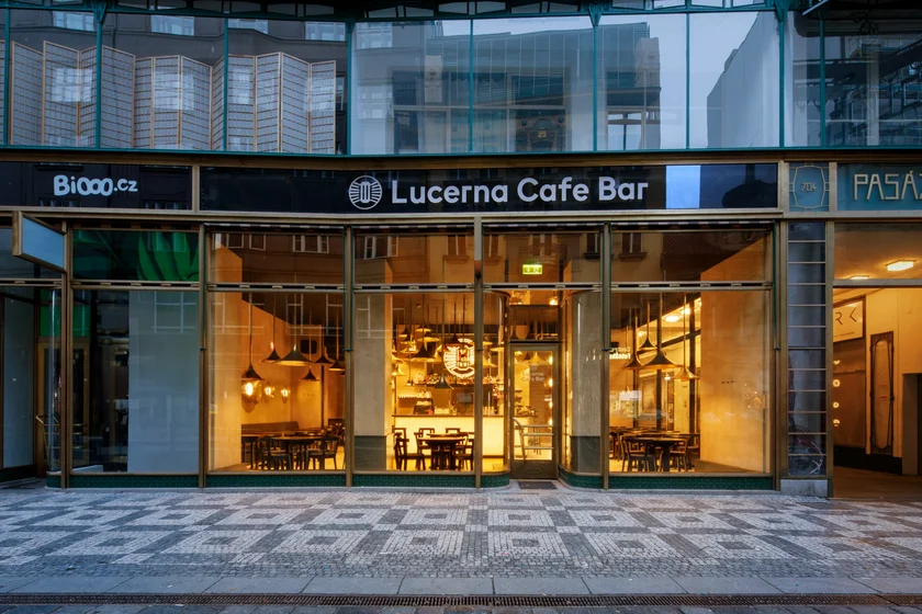 Lucerna Cafe Bar exterior. Photo: Šimona Němečková