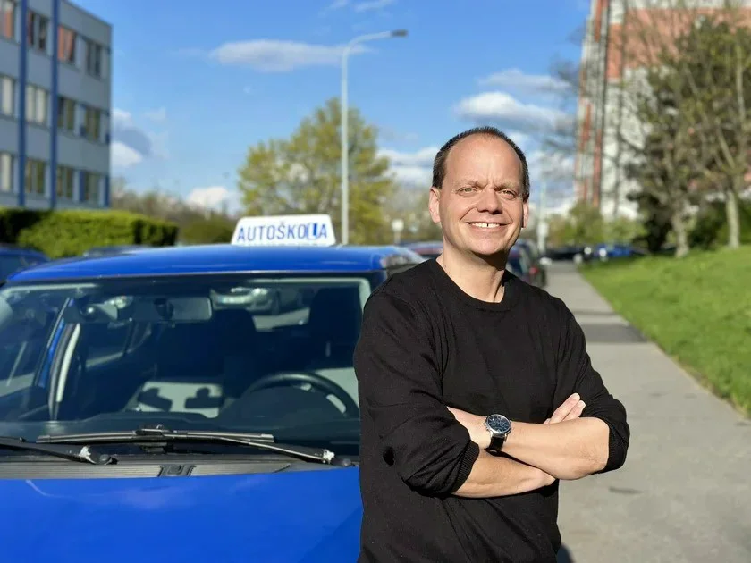 Pavel Greiner, owner of Prague-based driving school Autoškola KING
