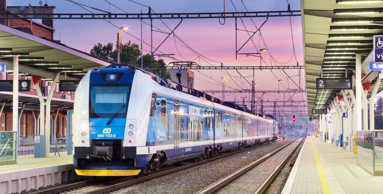 Czech Railways InterPanter train in Olomouc. Photo: Shutterstock / David Jancik