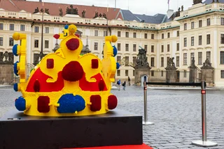 Lego unveils giant replica of St. Wenceslas Crown at Prague Castle