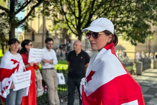 Czech ballots free, Georgian voices silenced: Prague’s Georgians protest for democracy