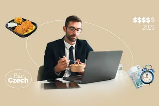More Czechs are swapping the lunchtime pub ritual for desk food