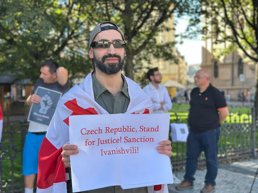 Aleksandre, one of the protest organizers (Photo: Nana Kokhodze)