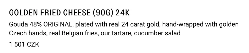 'Golden Fried Cheese' listed on Kvidly Cafê's online menu