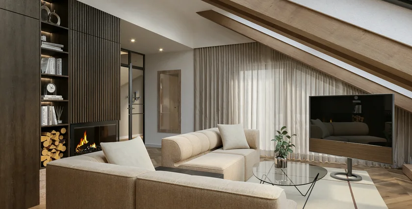 RINT Rezidence Královská 01-2026 mezonet obývák