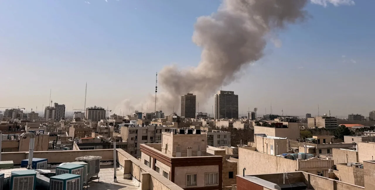 Smoke rises in Tehran on Feb. 28, 2026. Photo: Uncredited / AP