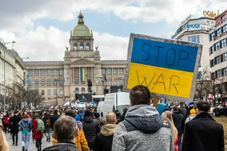 February 2022 protest in Prague. Photo: Shutterstock / Matyas Rehak