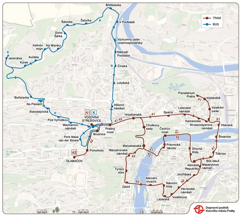 Map of historic routes: DPP