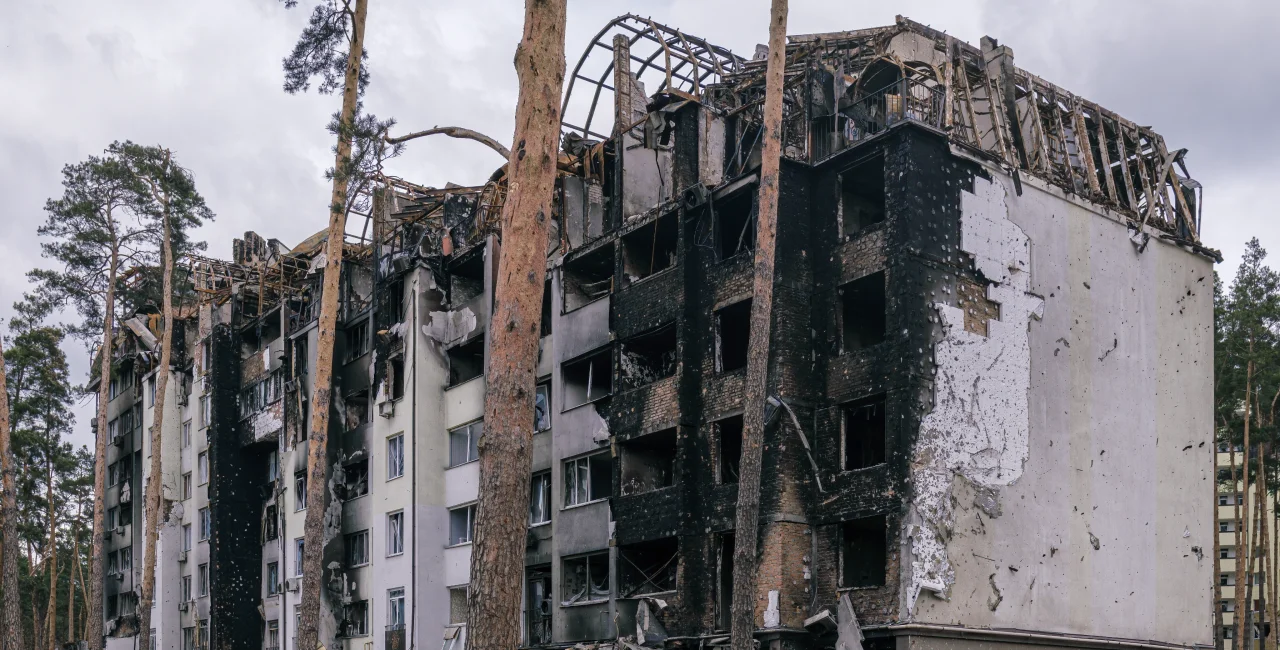 Russian war crime against humanity in Irpen. Shutterstock by Ivanenko.PRO