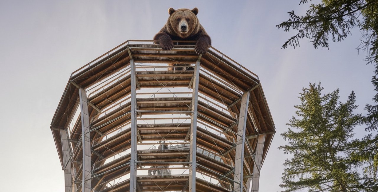 Don’t fall in: Czech treetop walkway now passes over bear enclosure