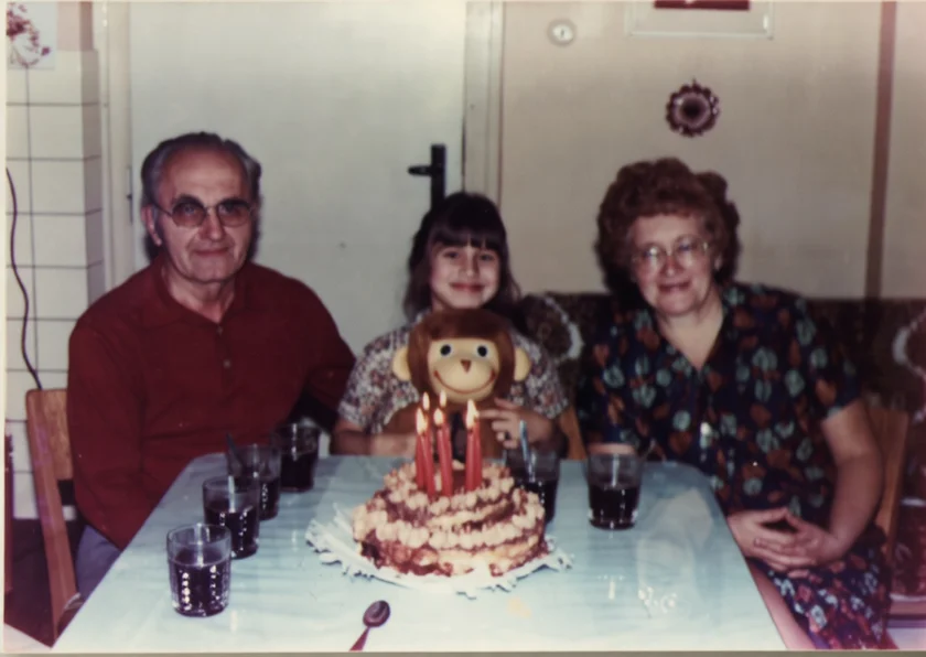 Author Sangita Shresthova with Czech grandparents. Photo: Sangita Shresthova
