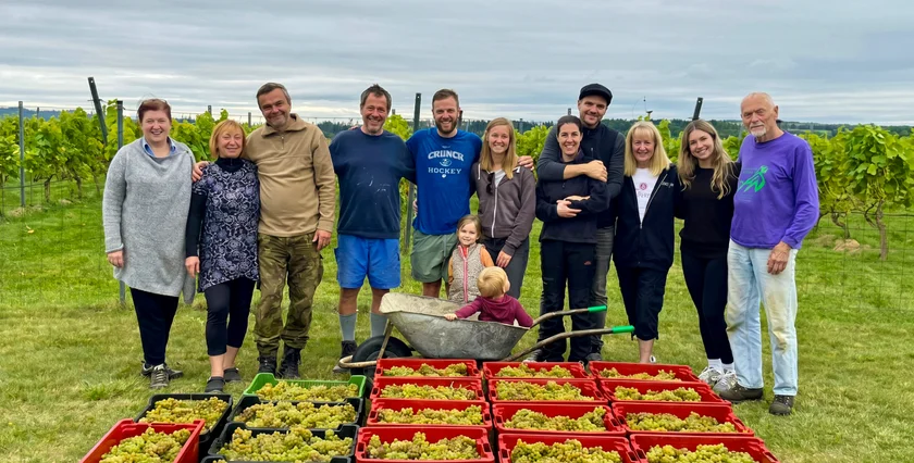 Jan flanked by his fater and wife Mackenzi Stransky, twin sister Anna Stránská with fiance, Igor, next to Jan's mom Dorothy Stransky.