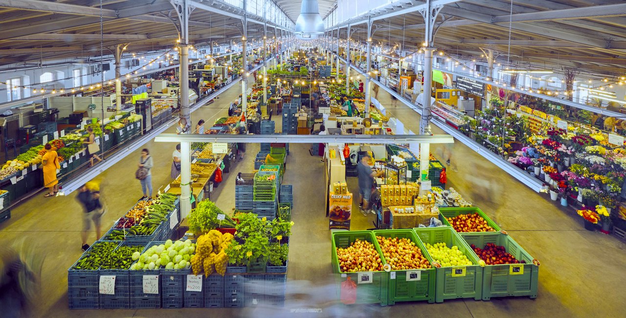 Come hungry to this historic Prague market, where shopping turns into a day out