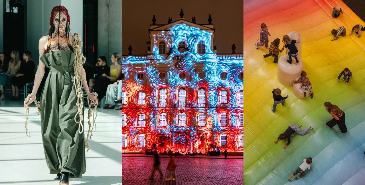 Collage Credits: Mercedes-Benz Prague Fashion, Signal Festival, Design Blok