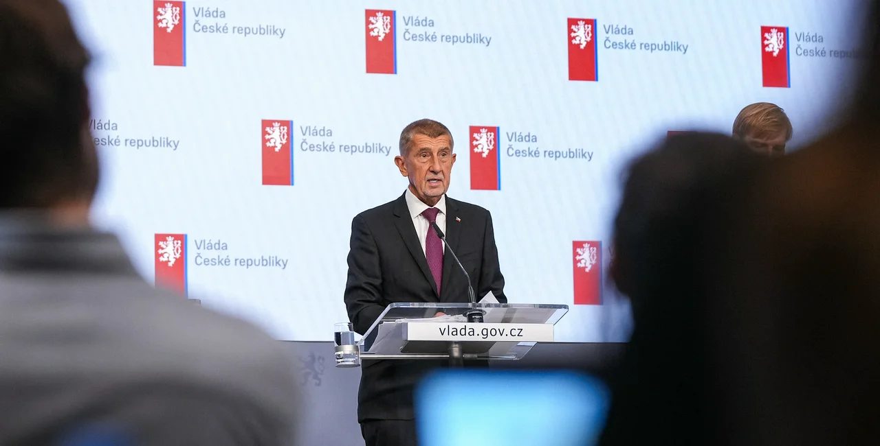 Czech PM speaks at a press conference on Sept. 14, 206. Photo: Vlada.cz