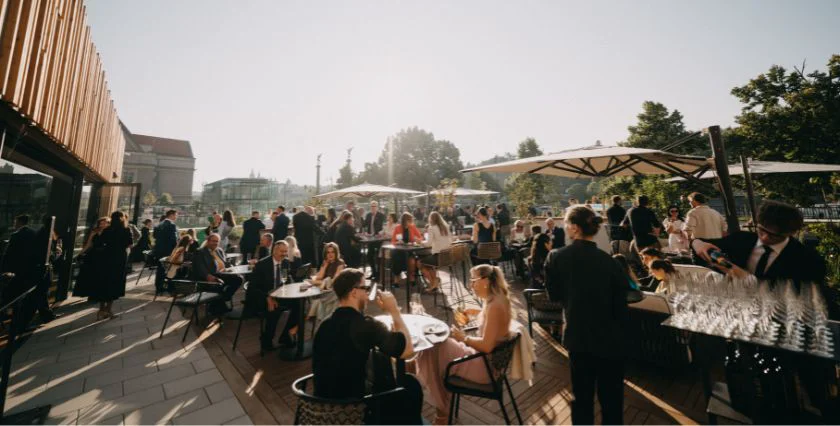Greenhouse outdoor terrace