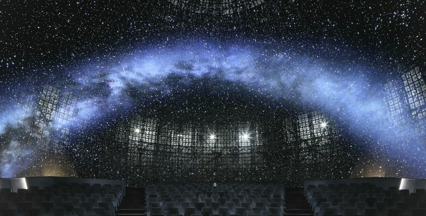 under the LED Dome