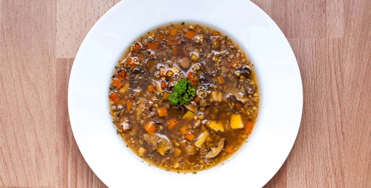 Czech bread soup. Shutterstock / bejdova
