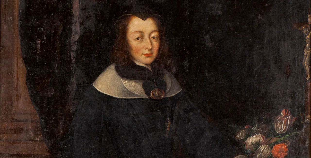 Františka Slavatová. Oil painting from the collection of the Telč castle
