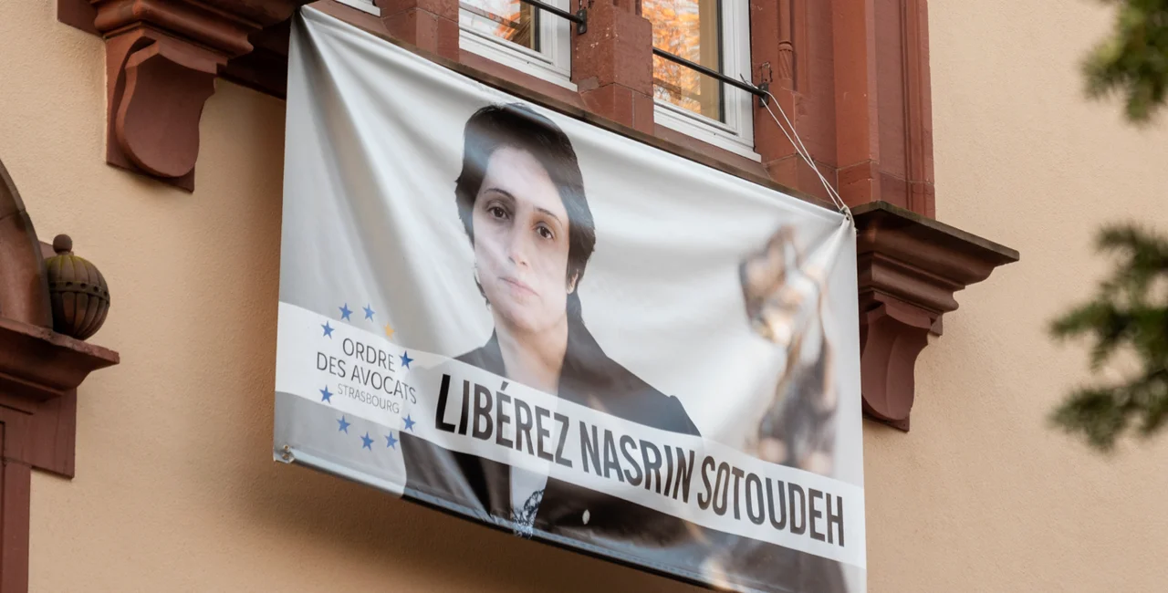 Free Nasrin Sotoudeh poster in France, Dec. 2020. Photo: Hadrian / Shutterstock.com