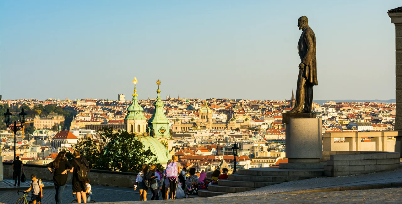 A statue of Tomáš Garrigue Masaryk overlooks Prague. Photo: marketa1982 / Shutterstock.com