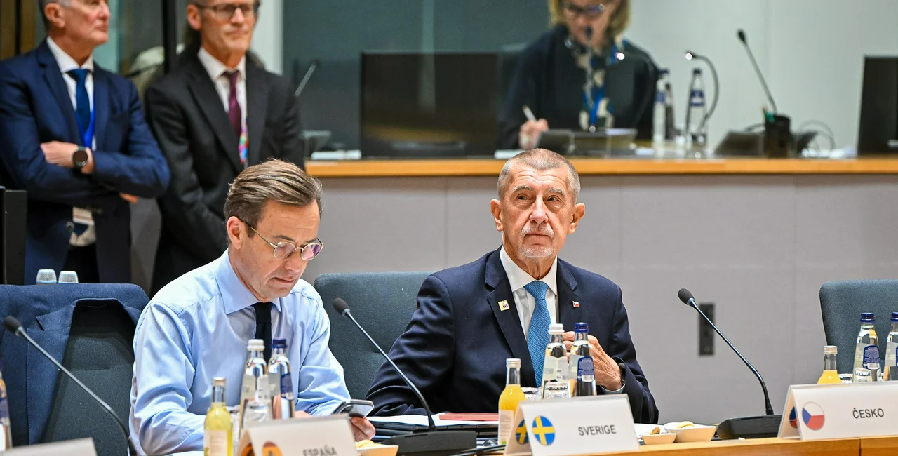 Czech PM at the EU summit on Oct. 16. Photo: