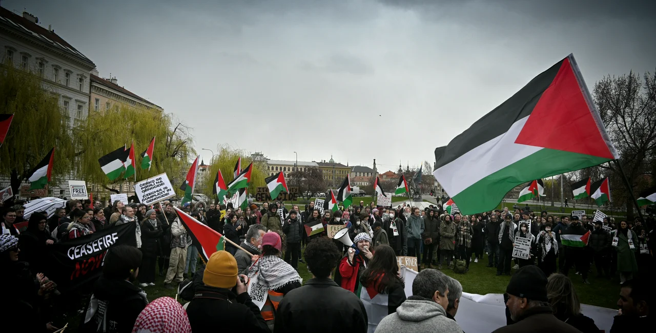Demonstration for Palestine in Prague, March 2024. Illustrative photo: Helena Zezulkova / Shutterstock.com