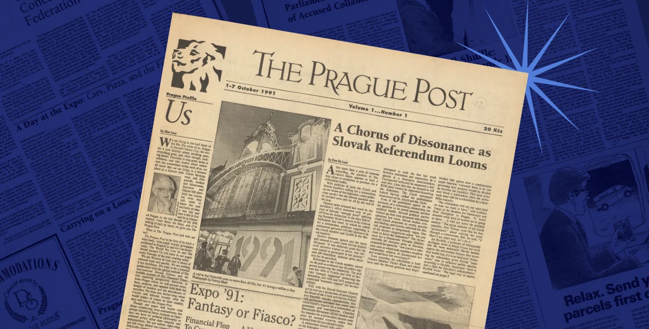 Prague post issue no. 1, Oct. 1, 1991. Image: Praguepost.org