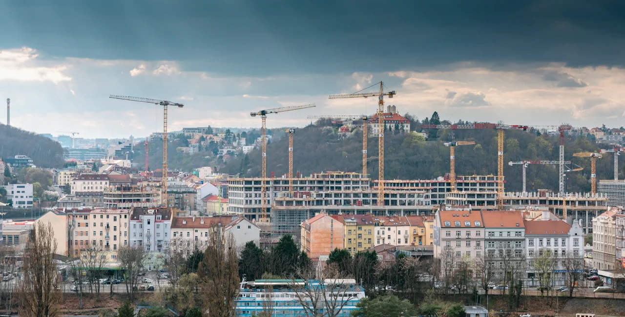 Prague skyline with development construction. Photo: Shutterstock / Maha Heang 245789