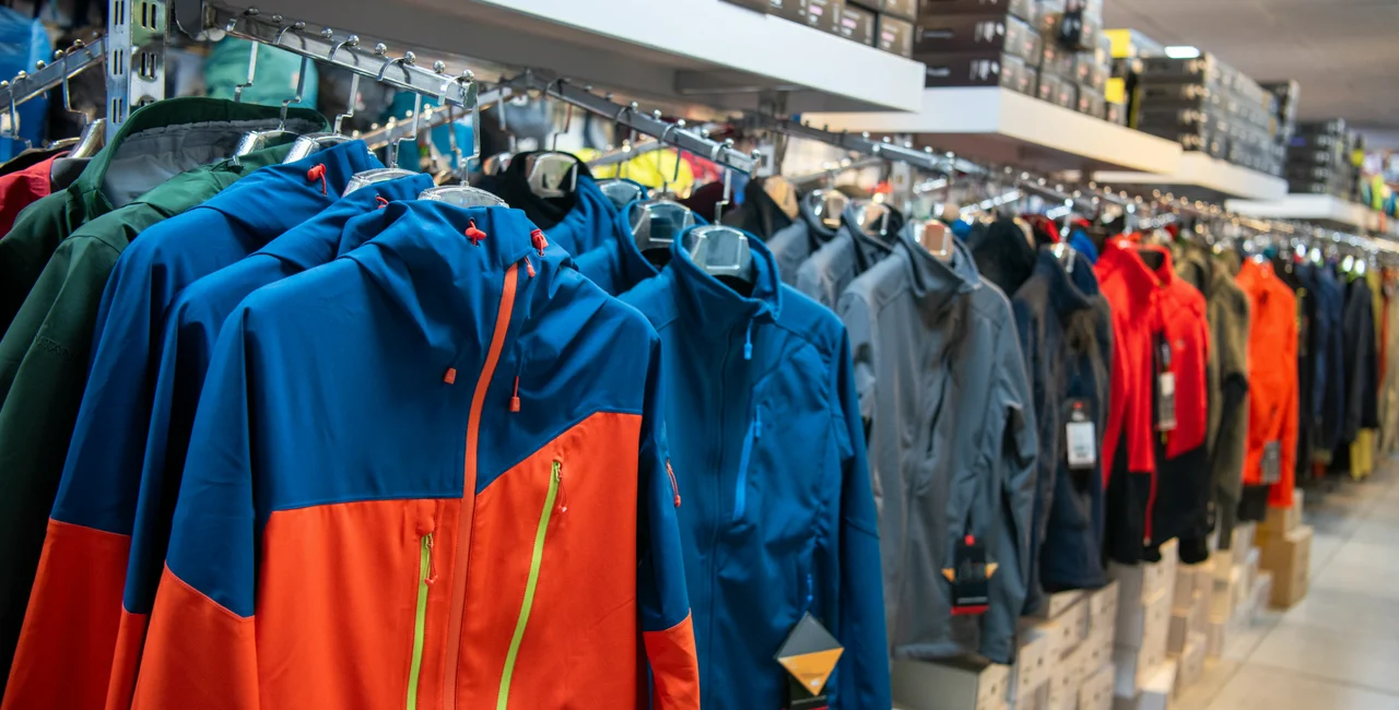 Waterproof jackets in a retail store. Photo: Jan Hospodka / Shutterstock.com