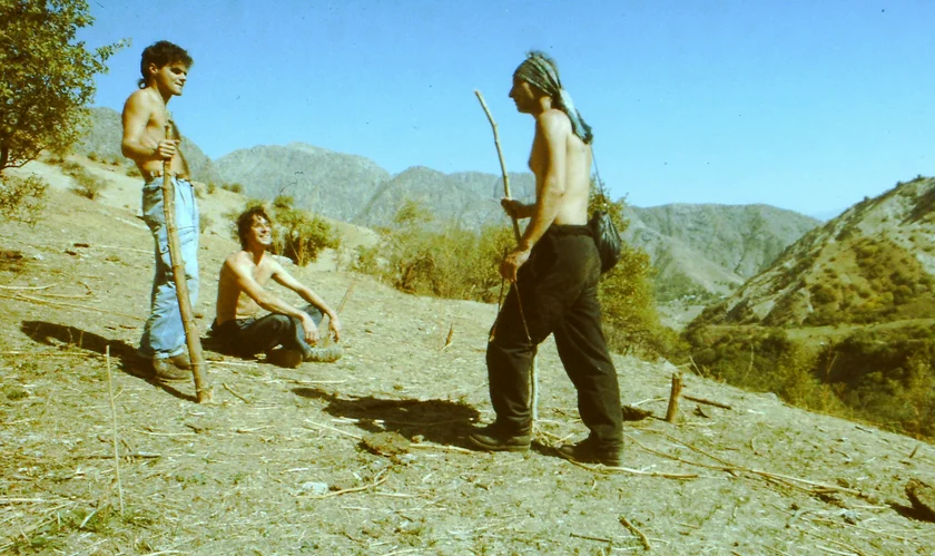 The Linhart Foundation's Petr Václavek, Honza Mayer, and Tomáš Kuča in the Pamir mountains. Photo: Linhart Foundation Archive