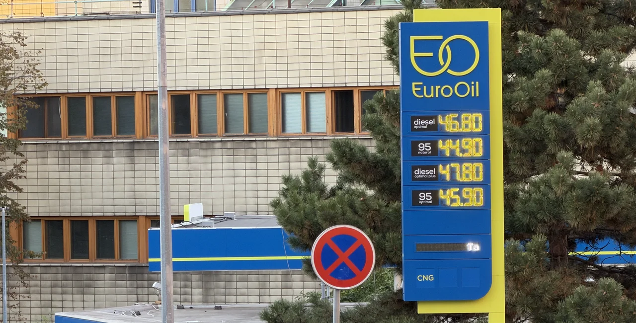 Fuel prices in Prague on Oct. 7, 2026. Photo: Expats.cz / Jason Pirodsky