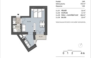 Apartment for rent, 1+KK - Studio, 35m<sup>2</sup>