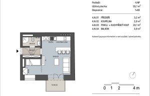 Apartment for rent, 1+KK - Studio, 32m<sup>2</sup>