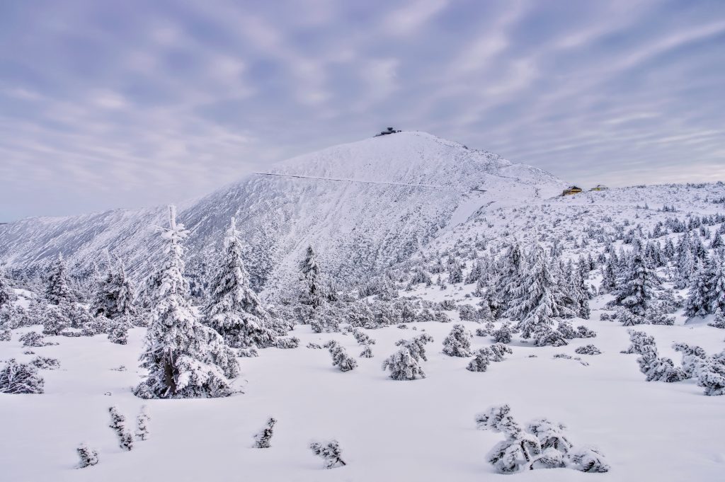 Schneekoppe im Winter - mountain Sniezka in winter, Giant, Mountains