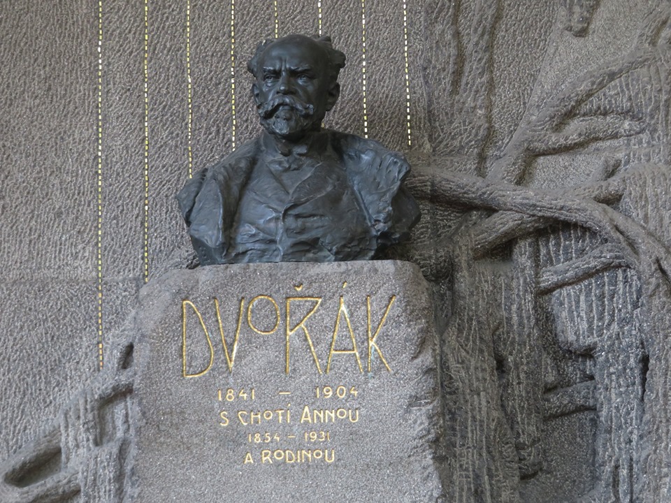 Grave of composer Antonín Dvořák. via Raymond Johnston